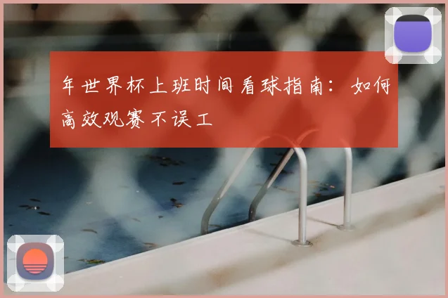 年世界杯上班时间看球指南：如何高效观赛不误工