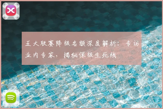 五大联赛降级名额深度解析:专访业内专家,揭秘保级生死线